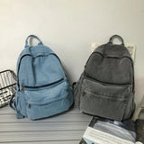 Lkblock New Female Backpack Fashion Mini Denim Backpacks Woman Students Bags Teen Girl School Bag Youth Women Rucksack Mochila