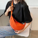 Lkblock Crossbody Canvas Sling Bag For Women Korean Style Simple  Hobos Chest Bag Students Shoulder Bag With Adjustable Strap