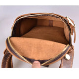 Lkblock Crazy Horse Leather motorcycle Bag For Men Genuine Leather Belt Bag High Vintage Men's Waist Pack Male Hip Fanny Packs Bag