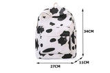 Lkblock korean women backpack Canvas Cow pattern school backpacks for girls teenagers Bookbag Mochila Casual travel bag bagpack Rucksack