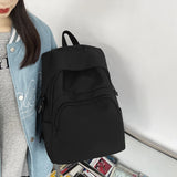 Lkblock New Fashion Waterproof College Large-capacity Backpack Women Female Travel Solid Color Backpacks Teenage Girl School Bag Mochila