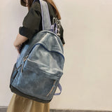 Lkblock High Quality Women Man Backpack Soft Leather Men's Backpacks Girl Luxury Designer Back Pack Laptop Bag Large Capacity Travel Bag