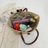 Lkblock Casual Large Capacity Straw Bags Summer Beach Bag Big Shoulder Bags For Women 2024 Female Beach Basket Handbags Purses woven bag
