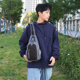 Lkblock Newest Fashion Men Travel Shoulder Strap Nylon Chest Bags Crossbody Cute Multifunction Waterproof Satchel With Big Pockets