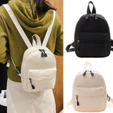 Lkblock Mini Solid Color Backpack Women Trend Nylon Female Bag Pack Fashion Slim School Bags For Girls Small Womens Backpacks For Teen