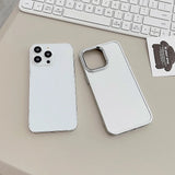 Lkblock Electroplated Silver Phone Case for IPhone 15 14 13 12 11 Pro Max X XR XS 7 8 Plus SE Metal Lens Frame Shockproof Back Cover