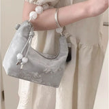 Lkblock Fashion Beading Handbags for Women Elegant Chinese Style Aesthetic Shoulder Bag Soft Cute Trend 2024 Female Crossbody Bag