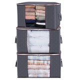 Lkblock 6pcs/set Clothes Storage Bags Upgraded Foldable Fabric Storage Bags Storage Containers For Organizing Bedroom