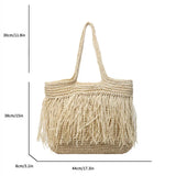 Lkblock Fashion Women's Straw Bags 2024 Quality Handmade Rattan Beach Bag Summer Travel Handbags And Purses Straw Female Shoulder Bags