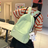 Lkblock Cute Nylon Backpack for Women, Simple Laptop Bag, School Bag, Trendy Female College Backpack, Lady Travel Bag, Book Bags
