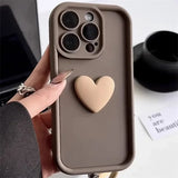 Lkblock Cute 3D Love Heart Phone Case for IPhone 13 12 11 14 15 Pro Max XS XR 7 8 Plus SE Soft Silicone Shockproof Full Coverage
