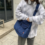 Lkblock Fashion Travel Duffel Women Denim Shoulder Bags With Compartment & Separated Storage Pocket Workout Tote Yoga Handbags