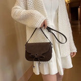 Lkblock Brown Vintage Shoulder Bag for Women Simple Fashion Casual Square Korean Fashion Handbag Luxury Elegant New Aesthetic Bags
