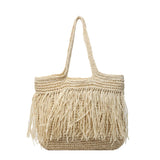 Lkblock Fashion Women's Straw Bags 2024 Quality Handmade Rattan Beach Bag Summer Travel Handbags And Purses Straw Female Shoulder Bags