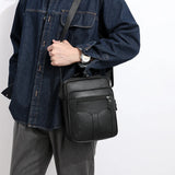 Lkblock Simple Men Geniune Leather Pures Bag For Business Korean Soft Style Casual Shoulder Messenger Soft Handbag Crossbody Bags