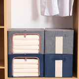 Lkblock Foldable Storage Organizers Clothes Blanket Quilt Organizer Box Large Capacity Closet Sweater Storage Clothes Cabinet Organizer