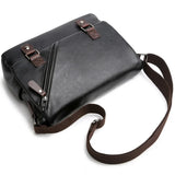 Lkblock Vintage Male Messenger Bag PU Leather Crossbody Bag Versatile Shoulder Handbag for Men