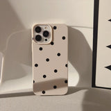 Lkblock Fashion Dots Pattern Phone Case for IPhone 15 14 13 12 11 Pro Max Mini XS X XR 8 7 Plus SE Soft Shockproof Full Coverage