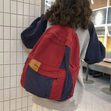 Lkblock Trendy Cool Canvas Women Backpack Female Leisure Laptop Backpack For College Students Schoolbag Girl Boy Travel Rucksack Bookbag