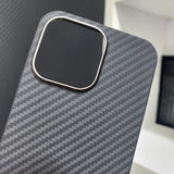 Lkblock 1500D Carbon Fiber MagSafe Wireless Charging Phone Case for iPhone15 Pro Max Kevlar, Slim Case