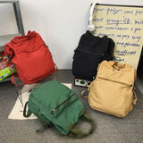 Lkblock Women Canvas School Backpack Trendy Cool Female Laptop College Backpack Boy Girl Travel Student Bag Fashion Kawaii School Bags