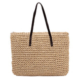Lkblock Casual Summer Beach Bag For Women Large Capacity Straw Bags Designer Bag Handmade Big Purses Handbags Rattan Shoulder Bags