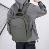 Lkblock Newest Men Travel Backpacks Computer Daily Leisure Students Laptop Bags Fashion Waterproof Schoolbags Multi-Zipper For Working