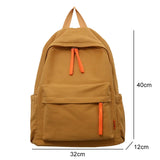 Lkblock New Nylon Women Backpack Female Twill Kawaii Travel Bag Unisex Solid Color Schoolbag Teenage Preppy Style Small Bookbag