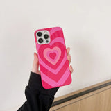 Lkblock Fashion Cute Love Heart Phone Case for IPhone 15 14 13 12 11 Pro Max Mini X XR XS 7 8 Plus SE Shockproof Glossy Tpu Cover