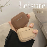 Lkblock Brown Khaki Silicone Case for Apple Airpods 3 Earphone Case Airpods Pro Protective Case for Air Pods Pro 2/ Airpods 1 2 Cover
