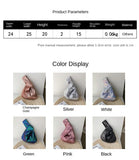 Lkblock Summer Sequins Handbags Wristlets Fashion New Korean Style Women's Solid Color Wrist Sequins Japanese Bag