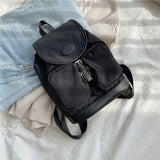 Lkblock Casual Nylon Designer Backpack Women Multiple Pockets Backpacks Teenager High Quality Travel Bags for Women School Bag Students