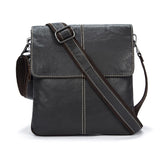 Lkblock Genuine Leather Male Crossbody Bags High Capacity Real Leather Messenger Bag Solid Vertical Shoulder Handbag for Men