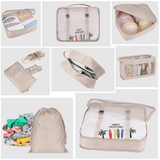 Lkblock - 9 Set Packing Cubes, Lightweight Travel Luggage Organizer With Shoe Bag, Toiletry Bag & Laundry Bag