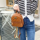 Lkblock - Cute Mini Small Size Women's Backpack, With Adjustable Strap, Zipper Casual Shoulder Bag, Mobile Casual Phone Bag, Casual Camera Bag, Lipstick Bag, Key Bag (17*8*19)cm