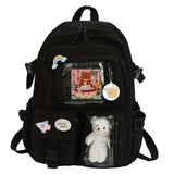 Lkblock - Women's Travel Backpack Women's Multi-Pocket Waterproof College School Bag Transparent Bag Large Capacity Laptop Backpack Reinforcement