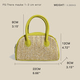 Lkblock Summer Beach Plaited Straw Bags Eco Friendly Handwoven Casual Totes Top Handle Handbag Simple Design Crossbody Bags