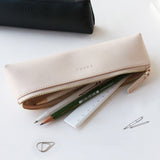 Lkblock Sunny Series PU Leather Pen Pencil Bag Simple Triangular Shape Vintage Color Case Storage Pouch for Pens Stationery School A6751