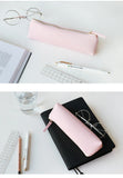 Lkblock Sunny Series PU Leather Pen Pencil Bag Simple Triangular Shape Vintage Color Case Storage Pouch for Pens Stationery School A6751