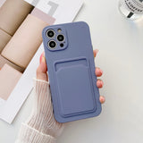 Lkblock Phone Case For iphone 11 12 13 pro max XR x xs max 7 8 plus se 2022 12 mini 12 pro Soft Silicone Wallet Card Holder cover