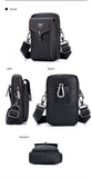 Lkblock Crazy Horse Leather Men's Waist Bags Multifunctional 7-inch Mobile Phone Bag Bag Male Shoulder Messenger Bages Brown