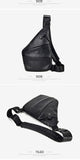Lkblock Men Travel Vintage Leather Sling Bag Chest Bag Rig Tactical Bag Holster Male Anti Theft Waist Crossbody Bags Fashion
