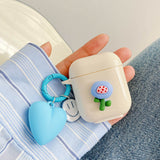 Lkblock 3D Heart Love Cute Silicone Earphone Accessories Case for AirPods Pro 2 3 Air Pods Cover Case Creative Smile Ornament Keyring