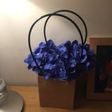 Lkblock Portable Flower Box Kraft Paper Handy Gift Bag With Handhold Wedding Rose Party Gift Box Packaging Cardboard Box Bag For Wedding