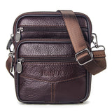 Lkblock Men's Bag Genuine Leather Handbags Men Leather Shoulder Bags Men Messenger Bags Small Crossbody Bags for Man Fashion Handbag