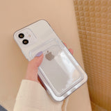 Lkblock Phone Case For iPhone 11 12 13 Mini case For iphone 11 Pro X XS Max XR 7 8 Plus SE Case Cover Soft Silicone Wallet Card Holder