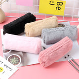 Lkblock Cute Plush Pencil Pouch Pen Bag for Girls Kawaii Stationery Large Capacity Pencil Case Pen Box Cosmetic Pouch Storage Bag