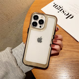 Lkblock Luxury Shockproof Clear Hard Case for iPhone 13 12 Pro Max 11 X XR XS 7 8 Plus Camera Lens Protective Transparent Soft Cover