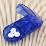 Lkblock Pill Caplets Medicine Dose Tablet Cutter Splitter Divide Compartment Storage Box Compartment Storage Box Portable Home Medicine