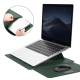 Lkblock Laptop Sleeve Bag Case Stand with Cable Strap Mouse Notebook Pouch for MacBook Air 13 Matebook 11 12 13 14 15 16 17 Inch Cover